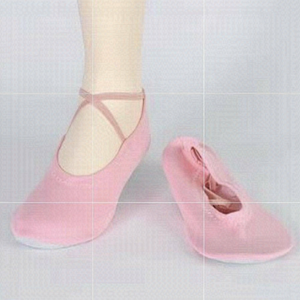 Dance Slippers Size 9 Suede Leather, Nylon, Cotton Pink Washable.